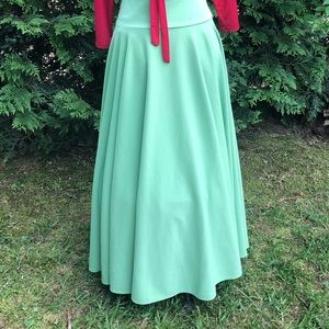 Mint green skirts with pockets